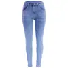 Fábrica de Origen de Mezclilla Xintang Jeans Ajustados Retro de Cintura Baja Europeos y Americanos para Mujer Muestras OEM ODM Personalización