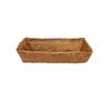 Venta caliente transfronteriza ferretería para alféizar de ventana rectangular de hierro fábrica de cestas de flores de flor de durazno al por mayor balcón maceta de coco marrón