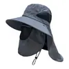 Sombrero de Pesca para Hombre de Verano Sombrero para el Sol para Exteriores Protección UV Sombrero de Montañismo Viaje Cubre Rostro Hombro Sombrero de Sol