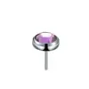 F136 Titanio Incrustado Fondo Plano Diamante Checo Clavo Labio Uña Pin G23 Aleación de Titanio Clavo Nariz Oreja Clavo Cabezal de Repuesto Piercing