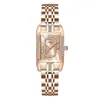 Reloj Cuadrado de Moda Explosivo Transfronterizo para Mujer, Nicho de Cuarzo, Lujo Ligero, Moda, Correa de Acero, Hebilla de Mariposa, Elegante, Resistente al Agua, Reloj para Mujer