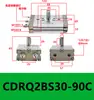 Configuración de Mesa Cilindro Giratorio CRQ2BS/CQ2BS10/15/20/30/40-90C/180C Grados Amortiguación de Aire