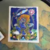 Thangka Pintado a Mano en Xizang y Nepal, Presentando los Ocho Animales del Zodiaco Guardianes, Núcleo de Tarjeta 4*5
