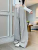 Pantalones de mujer de peso alto, nuevos pantalones de pierna recta de cintura alta ajustados para primavera y otoño, pantalones casuales de pierna ancha estrecha en un estilo relajado