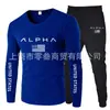 Nuevo Conjunto de Dos Piezas de Camiseta Cómoda de Cuello Redondo de Manga Larga de Moda para Primavera + Pantalones Deportivos Camisa de Grupo para Actividades al Aire Libre Traje de Trabajo