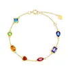 Pulsera Retro de Nuevo Estilo con Pedrería de Colores para Mujer, Personalidad Estilo Corte Celebridad de Internet Versión Coreana Joyería al por Mayor Moda