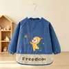 Abrigo para niños bebé anti-vestir impermeable anti-suciedad blusa ropa protectora niñas niños otoño e invierno manga larga babero para bebé falda