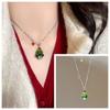 Nuevos y exquisitos pendientes de árbol de Navidad de cristal, collar de moda femenina, dulce otoño e invierno, diseño de nicho de alta calidad, joyería con sentido del sentido