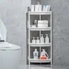 Prateleira de armazenamento de cozinha de vários níveis de piso, prateleira de armazenamento para vãos, organizador de armazenamento móvel para banheiro e vaso sanitário atacado