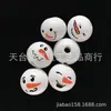 Precio bajo venta al por mayor comercio electrónico transfronterizo caliente Navidad muñeco de nieve cara sonriente cuentas de madera hecho a mano DIY cabeza de muñeca colgante cuentas