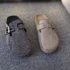 Sapatos Birkenstock Versáteis com Solado Macio Slip-On Confortáveis com Strass Casuais Novo Estilo Francês Verão Diário Mules Fechados