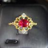 Accesorios de incrustación DIY con anillo de plata S925 cara de huevo vacía 5x7m gema de color Zafiro Jaspe Cristal