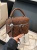Bolso de Mujer 2024 Nueva Moda Moderna Textious Nicho Bolso Cruzado Ins Esmerilado Portátil Romboidal Cadena Bolso Balde