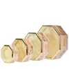 Caja interior octogonal con borde dorado Caja de embalaje para champiñón Morel Caja de regalo universal de acrílico para pepino de mar Qishen Caja vacía