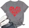 Tallas Europeas Transfronterizas Camisetas Gráficas para Mujer Día de San Valentín Manga Corta