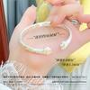 Pulsera Garra de Gato Plata Esterlina Pie de Mujer Plata 9999 Patrón Hierba Rizada Pulsera Oro Jiyan Pulsera Nicho Regalos para Novias