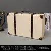 Maleta Vieja de Cuero Estilo Británico Maleta de Mano Estilo Europeo Maleta de Viaje Caja de Almacenamiento Maleta de Equipaje Maleta de Mano Accesorio Decorativo