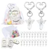 Nuevas Alas de Ángel Hebilla de Ángel Regalo de Eucaristía Bautizo de Bebé Boda Regalos Nupciales Colgante de Cristal de Amor