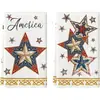 2026 Temu Popular Pano de Prato Dia da Independência, Listrado com Estrelas Pano de Prato para Cozinha Dia 4 de Julho Dia da Independência