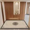 Capacho de entrada estilo chinês transfronteiriço, tapete para piso de hall de entrada de casa, cobertura total, lavável, resistente ao desgaste, resistente à sujeira, tapete espesso, disponível para atacado