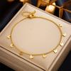 Estilo Coreano Sencillo Chapado en Oro Brillante Pequeños Accesorios de Mariposa Cadena Acero Inoxidable Joyería Versátil Diaria Tobillera
