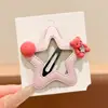 Pinzas para el pelo de oso y estrella para niñas, lindas pinzas BB para niñas pequeñas, pasadores dulces de dopamina para el costado, accesorios para el cabello