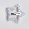 Presilha de cabelo de cristal ins coreana de luxo leve para meninas, contas de cristal, em formato de coração e pentagrama, acessório de cabelo moderno para mulheres