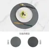 Mantel individual de cuero de doble cara para manualidades, tapete para taza de té, impermeable y a prueba de aceite, tapete de mesa con aislamiento térmico para restaurante occidental, tapete para tazón de comida, posavasos