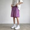 Shorts Casuais de Moda Verão 2024 Novo Zíper Duplo Lateral Costura Seda Gelada Secagem Rápida