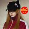 Gorra de béisbol de lana gruesa con orejas de gato para mujer, otoño e invierno, estilo EVA Asuka, de Century Evangelion.