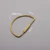 Llavero Hecho a Mano Latón Puro Escandinavo Simple Llavero Forma de Gota de Agua Anillo en Forma de U Retro Colgante de Cintura de Latón con Forma de D