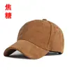Chapéu de Veludo Cotelê Logo Bordado Aba Leve Espessa Boné com Aba Masculino Retrô Chapéu de Pelúcia Quente Boné de Baseball de Veludo Cotelê