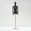 Tienda de Ropa Estilo Coreano Modelo Negro de Hombro Plano Accesorios para Escaparate Femenino Muñeco de Exhibición de Hombro Recto