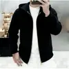 Chaqueta de Punto con Cremallera de Color Sólido de Moda
