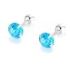 Pendientes de botón de hilo con circonita redonda de cuatro garras Super Flash para mujer, orificio de la oreja, cierre de rosca, tachuela para el cartílago de la oreja, pendientes simples y de moda, venta al por mayor