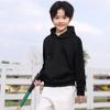 Sudadera con capucha tipo pullover de talla europea 260g, holgada, con hombros caídos, top de manga larga extragrande para otoño e invierno, unisex, color liso