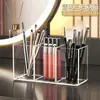 Portalápices Transparente de Escritorio Papelería para Estudiantes de Escritorio Caja Organizadora de Gran Capacidad Caja de Almacenamiento Simple Multifuncional para Brochas de Maquillaje
