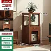 Estante de Flores Estilo Chino, Gabinete de Almacenamiento y Exhibición de Madera Maciza, Gabinete de Arte para Casa de Huéspedes Sala de Té, Soporte de Maceta de Piso para Sala de Estar, Bambú