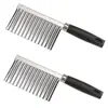 Cuchillo para Patatas Wolf Tooth Multifuncional Cocina Hogar Creativo Cuchillo de Corte Elegante para Cortar Patatas y Papas Fritas Cuchillo Ondulado