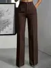 Comercio Exterior Transfronterizo Amazon Pantalones de Traje de Pierna Ancha con Rayas Verticales de Cintura Alta para Mujer Estilo Verano 2026 Moda Versátil Elegante para Viajar