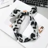 Pañuelo Pequeño de Seda Estampado de Leopardo para Mujer Primavera Otoño Verano Lazo para Bolso Cinta para Envolver Asa Cinta Estrecha para Muñeca Estilo Nuevo