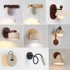 Luminária de parede amarela de travertino, estilo wabi-sabi japonês, para quarto, cabeceira, corredor, designer criativo retrô, para casa de hóspedes