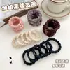 Banda Elástica Gruesa de Goma Duradera Coreana Alta Cuerda para Cabeza de Adulto Cuerda Negra para el Cabello de Mujer Cinta para el Cabello Cubierta Simple de Cuero
