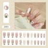 Mostrando Arte de Uñas Blanco Otoño e Invierno Necesario Arte de Uñas de Diamante Brillante Temperamento de Hada Pura Diamante Completo Usar Armadura 24 Piezas