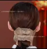 Borboleta Voando Camada Dupla Fashionable Luxo Leve Scrunchie de Organza Preta Exquisito Versátil Elegante Acessório de Cabelo de Alta Qualidade