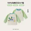 Ropa Infantil Conejo Luomi 2026 Primavera/Otoño Nueva Versátil Sencilla Camiseta de Manga Larga Raglán Capa Base Niños 100% Algodón