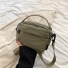 Nova Cor Macaron Nylon Pequeno Quadrado Bolsa À Prova D' Água Leve Lona Bolsa Casual All-match Ombro Crossbody Telefone Móvel Bolsa