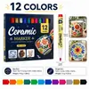 Set de Marcadores de Pintura Cerámica Impermeable Cerámica Pintura Piedra Graffiti DIY Bolígrafo de Pintura Bolígrafo Marcador Base Agua