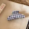 Pinza de cocodrilo vintage con estampado floral de lunares para niñas, pinza de garra versátil con estampado de cuadros dulces, leopardo japonés y coreano para el uso diario
