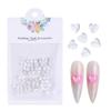 50 joias transparentes para unhas de amor atacado gelo através de coração de resina de 6mm coração de resina de fundo plano acessórios para unhas transfronteiriço